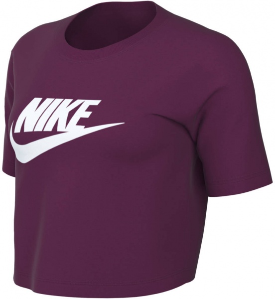 Футболка Nike W NSW TEE ESSNTL CRP ICN FTR BV6175-610 р.M бордовий