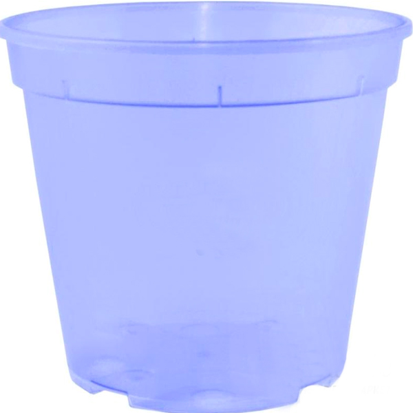 Горшок дренажный Алеана круглый 0,68л фиолетовый прозрачный (114075) 