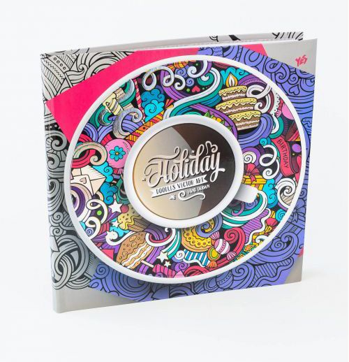 Блокнот 200*200/64 интег., Глянец + фольга августа Passion YES