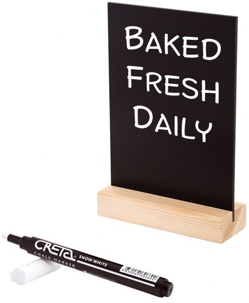 Тейбл-тент з маркерною дошкою А5 Wood base #3