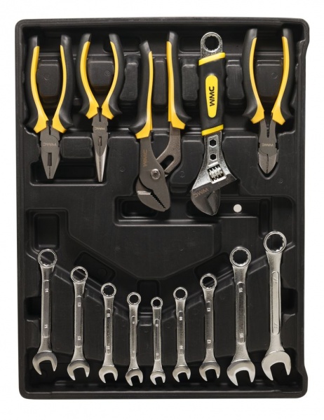 Набір ручного інструменту WMC TOOLS 1/2'',1/4'' (4-30 мм, 4 полки) 300 шт. WT-40300