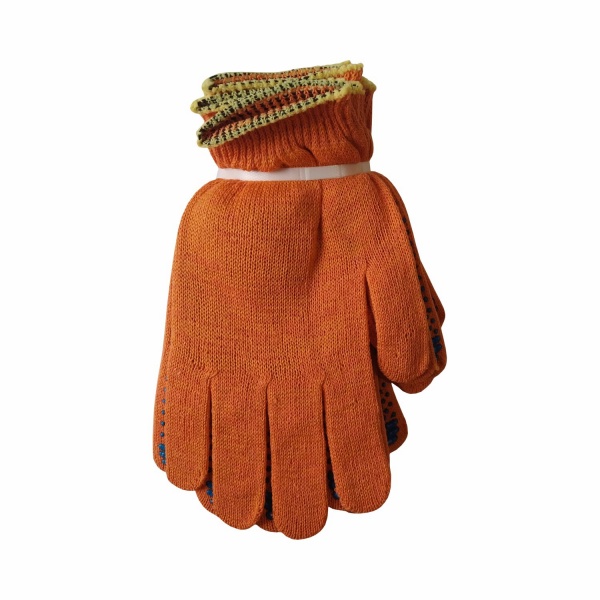 Рукавички UP! (Underprice) 10 кл., помаранчеві з покриттям ПВХ крапка XL (10) 810