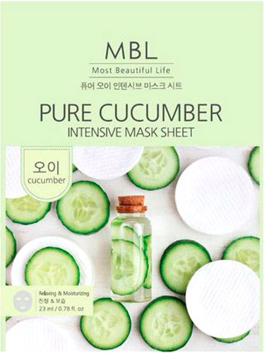 Маска тканинна для обличчя MBL Cucumber Intensive 23 мл 1 шт.