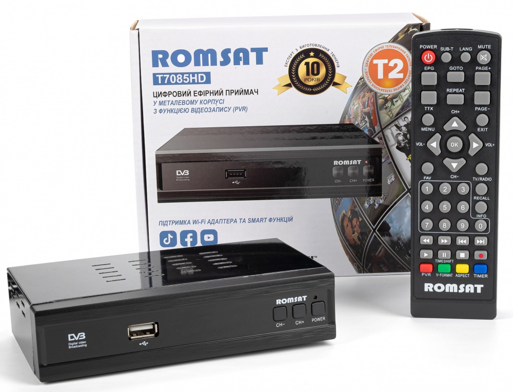 ТВ-тюнер Romsat T7085HD (6955899420566)