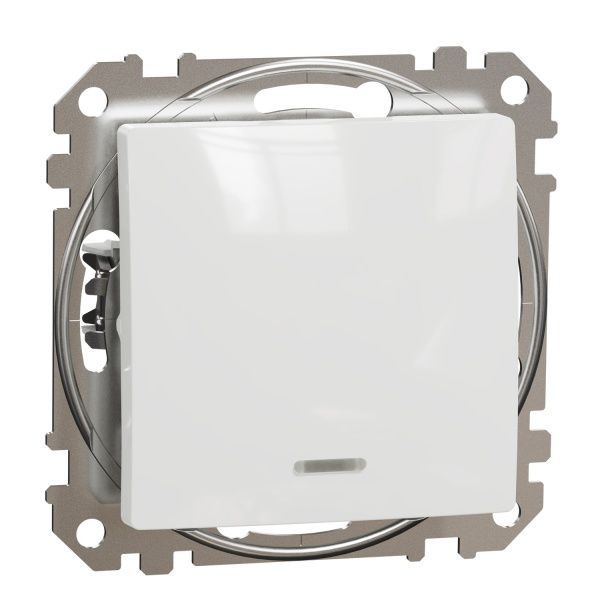Выключатель одноклавишный Schneider Electric Sedna Design с подсветкой 10 А 250В белый SDD111101L