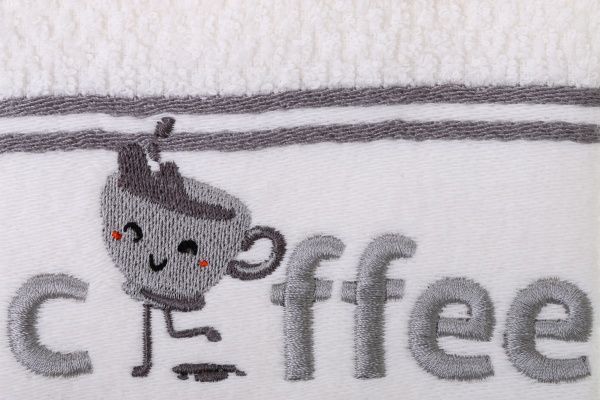 Набір рушників кухонних La Nuit Happy Coffee 2 шт. 40x60 см La Nuit білий із сірим 