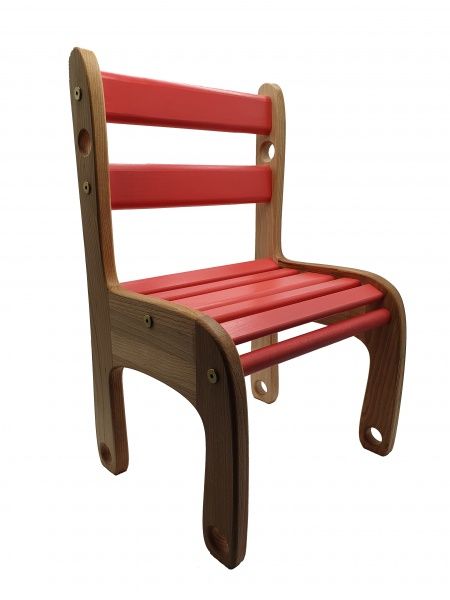 Стільчик для дітей ArinWOOD Вудік-колор червоний 04-04R
