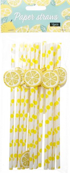 Трубочки для коктейлей Фрукты 20 см 16 шт. Koopman