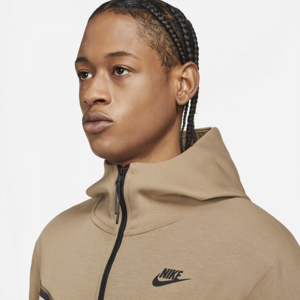 Джемпер Nike M NSW TCH FLC HOODIE FZ WR CU4489-208 р. 2XL бежевый