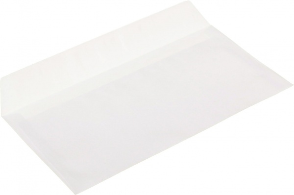 Конверт DL 110х220 мм самоклеящийся 80г/м2 белый 25 шт.