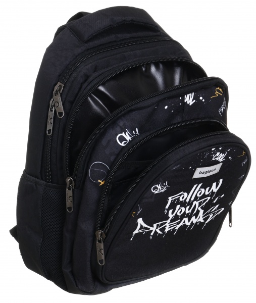 Рюкзак Nota Bene Bombino Graffiti Follow fire чорний 16 л 591/1391