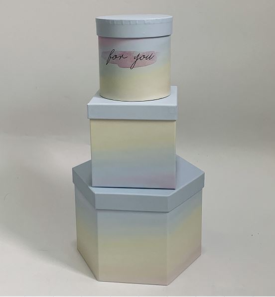 Коробка подарункова UFO W2199 12x12 см Gradient mix