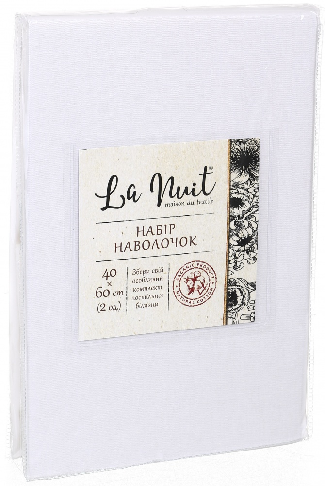 Набор наволочек Exclusive 2 шт 40x60 см белый La Nuit