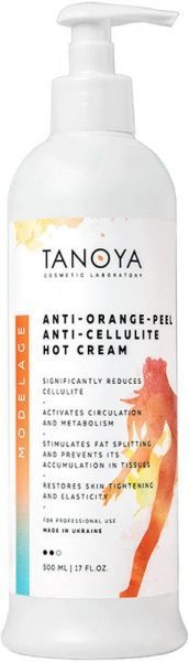 Крем для тіла TANOYA Антицелюлітний з розігріваючим ефектом «Антиапельсин» 500 мл