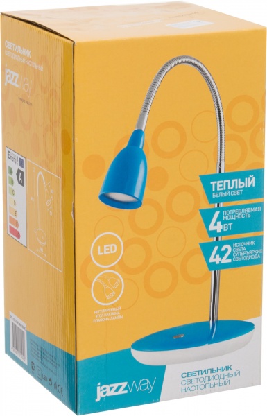 Настольная лампа офисная PTL-1215 4 Вт синий 1020093 