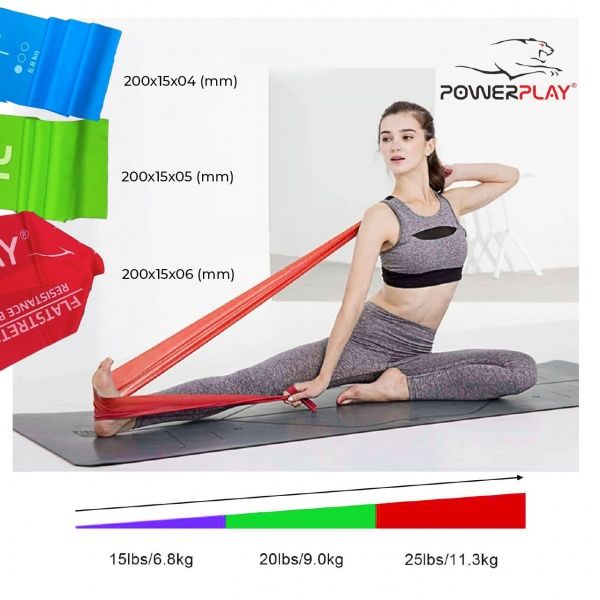 Стрічка-еспандер PowerPlay PP-4112 9 кг зелений