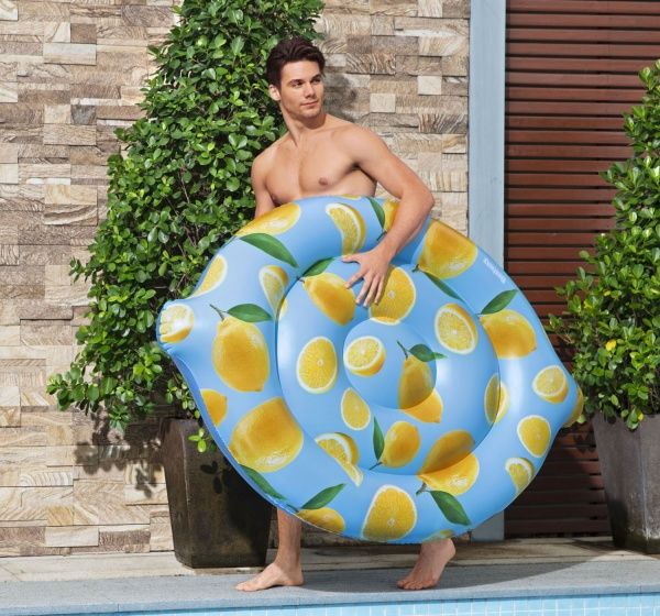 Матрац надувний Bestway із запахом лимону 176х122 см різнокольоровий