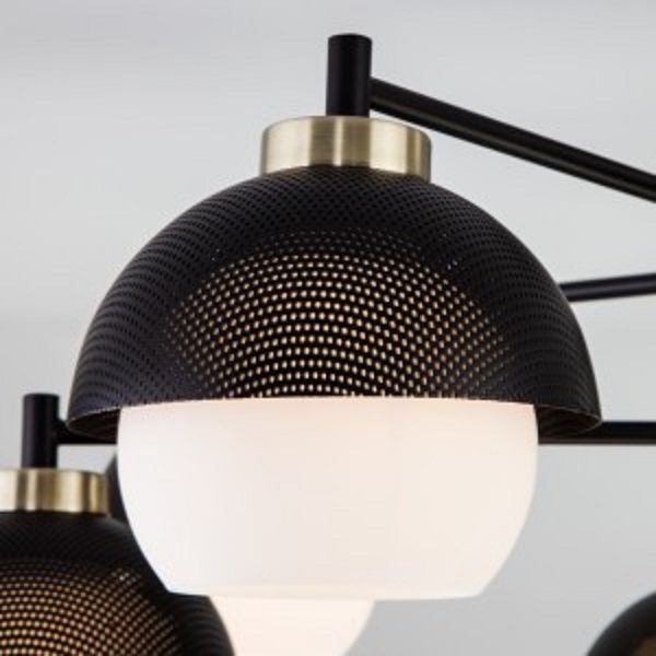 Люстра стельова Strotskis Nocciola 6x60 Вт E27 чорний 70106/6 