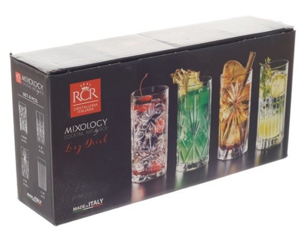 Набор стаканов высоких Mixology 368 мл 4 шт. RCR 