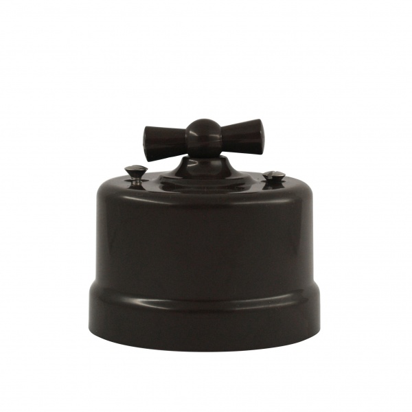 Выключатель тумблер двухклавишный Bironi без подсветки 10 А 250В черный B1-202-23