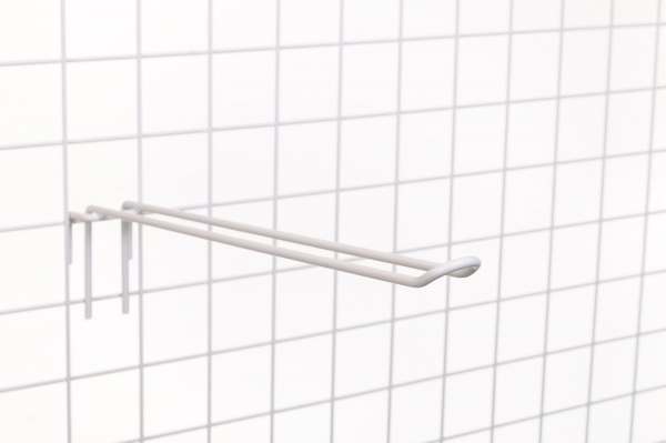 Крючок двойной 300 мм 10шт. белый