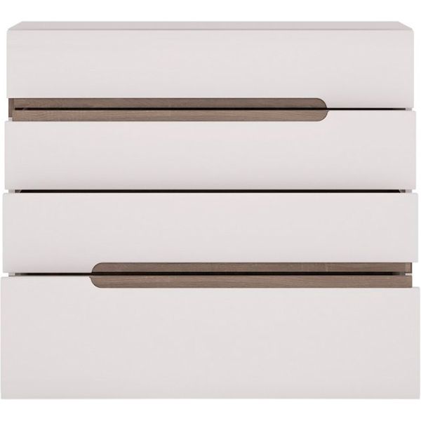 Комод Meble Wojcik Linate 44 4S альпійський білий/трюфель