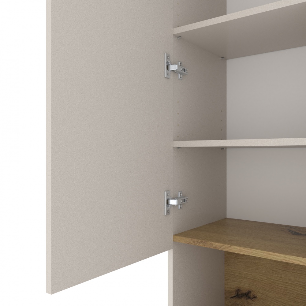 Шафа Metkas Home MB003U 2д ЛДСП 2130х400х350 мм кашемір / дуб артізан / кашемір