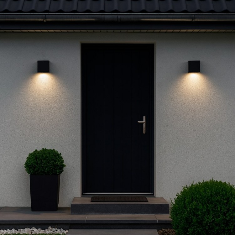 Светильник уличный настенный LEDCOIN GU10 черный DH146