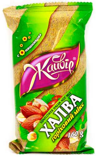 Халва ЖАЙВІР соняшникова горіховий мікс 160 г (4820007054396) 