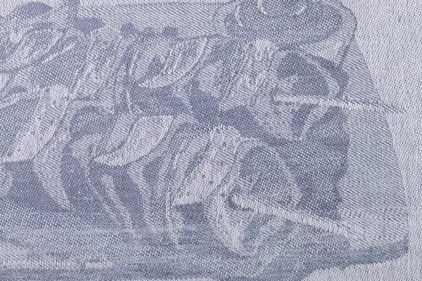 Рушник обід 49x70 см Білоруський льон синій 