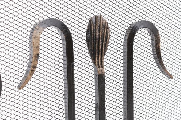 Решетка каминная Люкс 80x75x25 см 75х80 см черный 