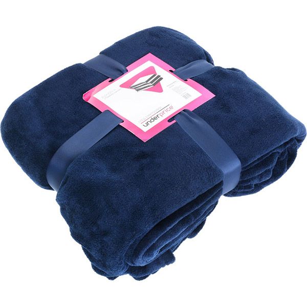 Плед мікрофібра Underprice темно-синій 200x220 см