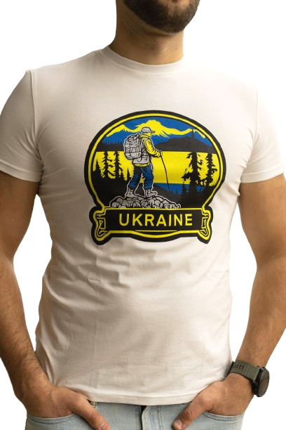 Футболка LOGOS-Tac з нанесенням Ukraine travel 04-09-00-0061 р.4XL молочний