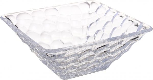 Ваза стеклянная прозрачная Marble 26 см