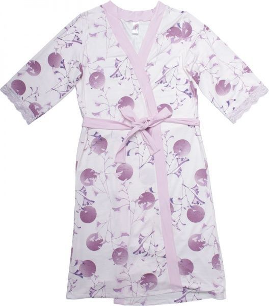 Халат домашний Roksana Euphoria 542/60286 р. L белый с розовым 