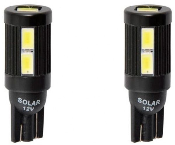 Лампа светодиодная LED Solar 10SMD white LS287_B2 T10 W2.1x9.5d 12 В
