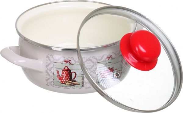 Кастрюля с крышкой Чаепитие 16 см Metrot