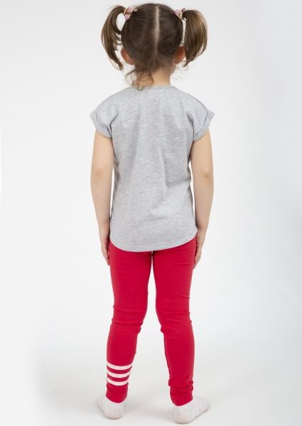 Комплект для дівчаток Roksana Active р.128-134 сірий-червоний №0020/12141 