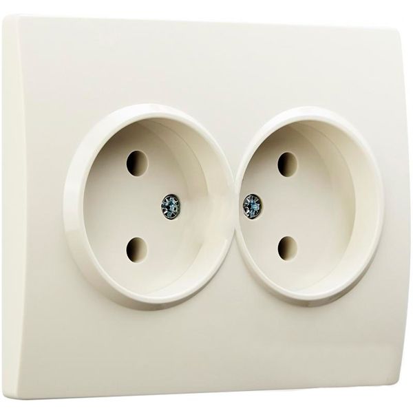 Розетка Underprice 706-0303-128B без заземлення кремова