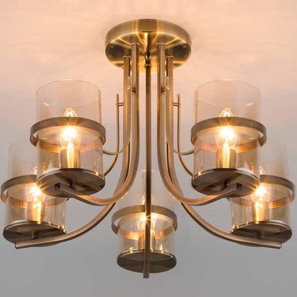 Люстра стельова Strotskis Coppa 60085/5 5x60 Вт E14 антична бронза 