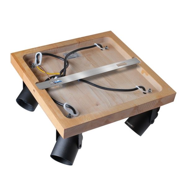 Спот Светкомплект WD 3030 4x40 Вт E27 чорний/дерево 