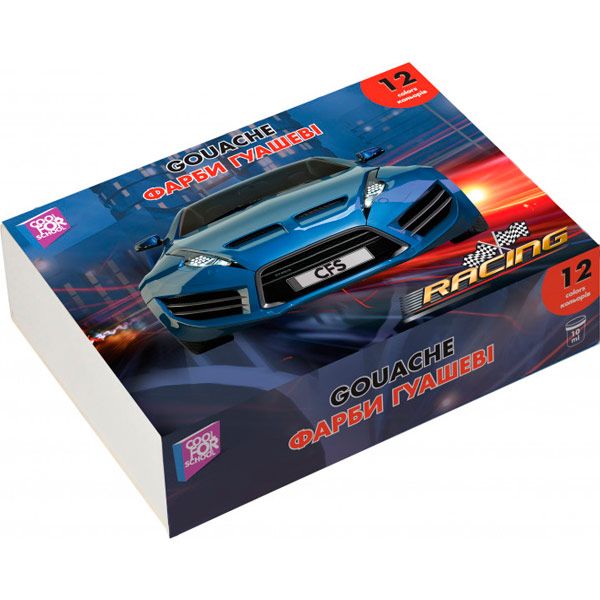 Краски гуашевые Racing 12 кольорів CF60148 Cool For School