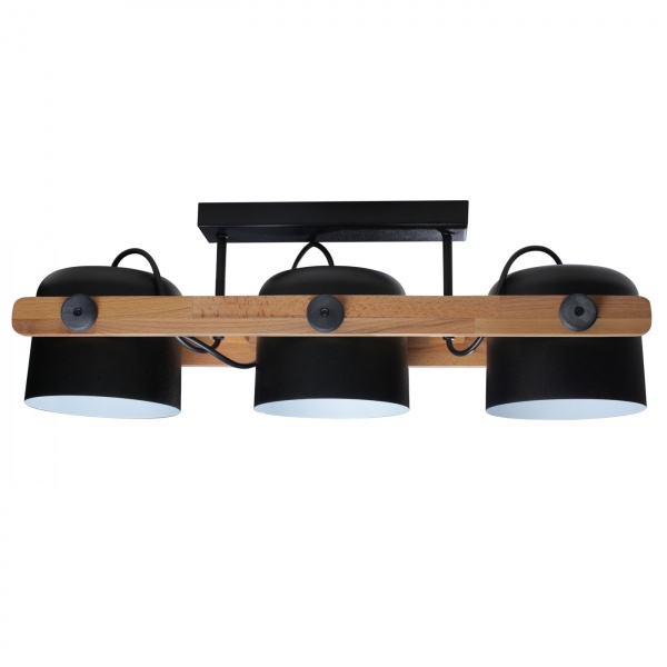 Светильник потолочный Светкомплект Loft CRL 160 3x40 Вт E27 черный/дерево 