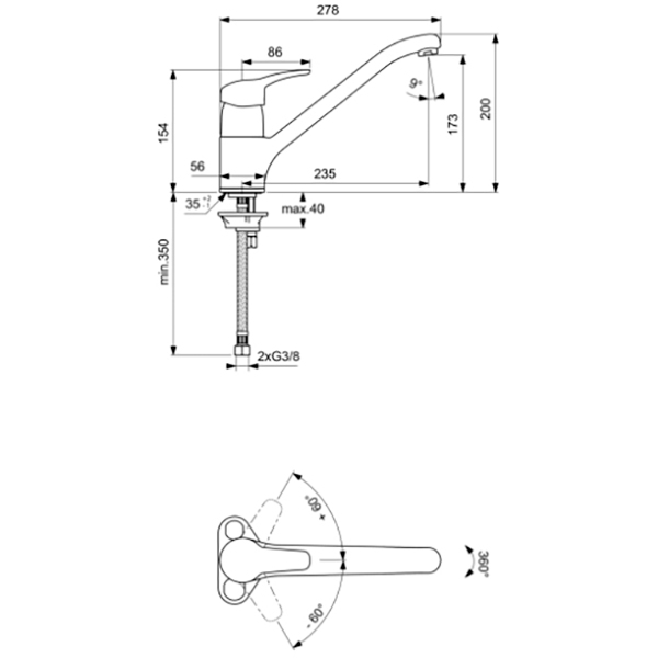 Змішувач для кухні Vidima Seva Light B8951AA