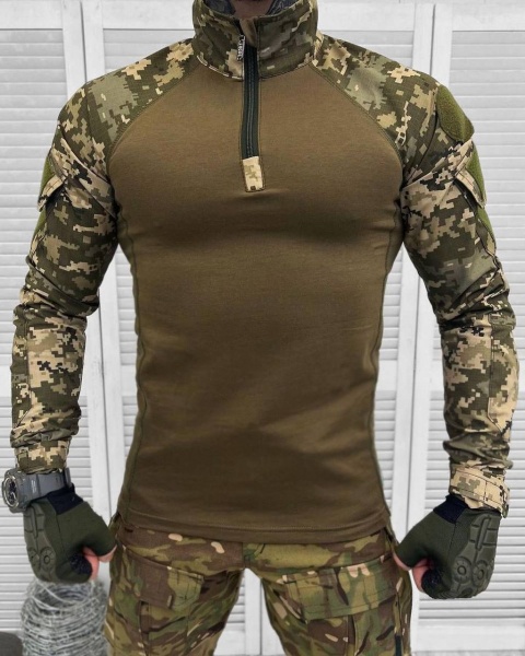 Рубашка LOGOS Убакс тактическая с длинным рукавом р.4XL пиксель