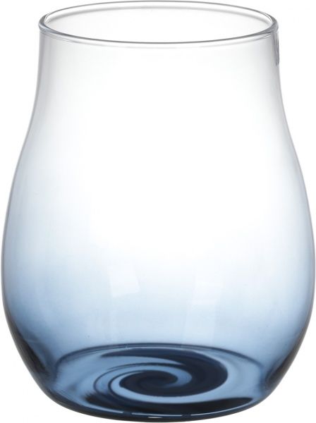 Ваза стеклянная синяя Омбре 18х18 см Wrzesniak Glassworks