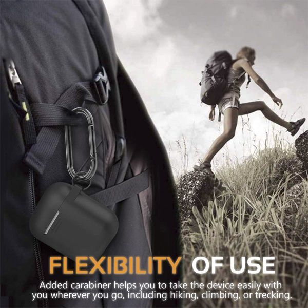 Чехол для наушников Promate GripCase для Apple AirPods black (gripcase.black) 