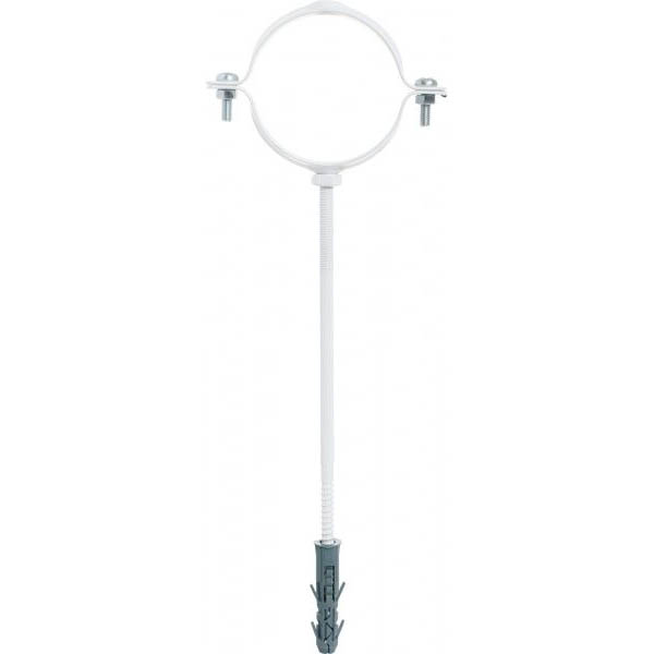 Кронштейн трубы металлический Сяйво L=220 мм D=75 мм белый 