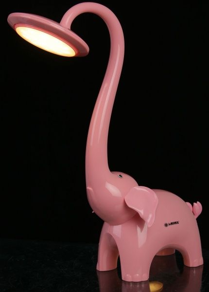 Настольная лампа слон Менни 1x60 Вт G4 розовый LX-102927 