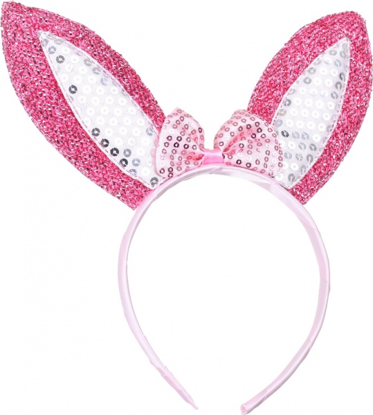 Обруч карнавальний Вушка заячі 26х21 см мікс 3 види в асортименті 